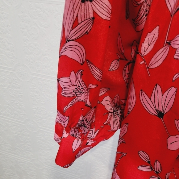 REVOLVE Camila Coelho Leonora Maxi Top/ Dress Floral Red - Picture 5 of 12